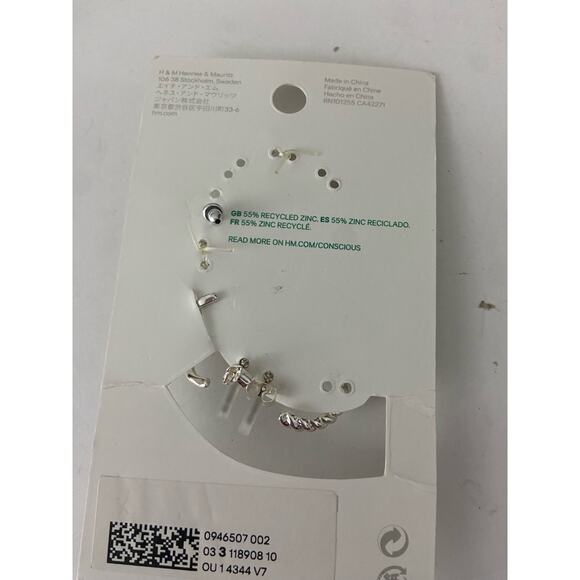 Trendy ear cuff and single earring set silver tone - Picture 2 of 3